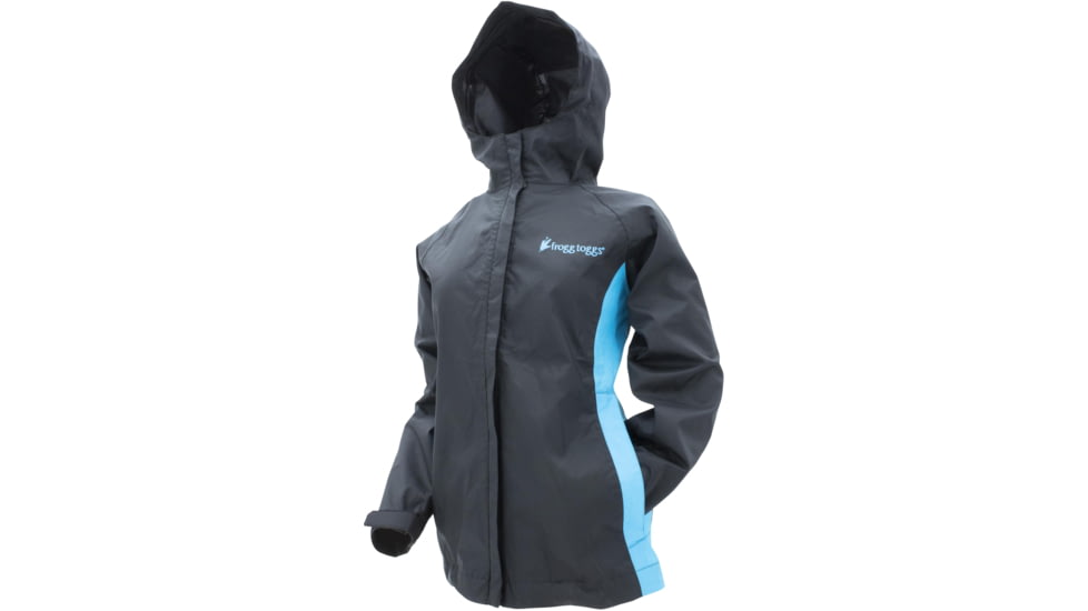 Frogg Toggs StormWatch Rain Jacket - Womens, Black/Turquoise, 2XL, SW62523-1142X