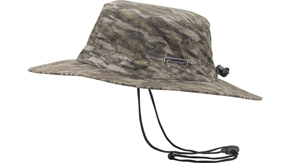 Frogg Toggs Waterproof Boonie Hat, Mossy Oak Bottomlands, Adjustable, FTH103-50