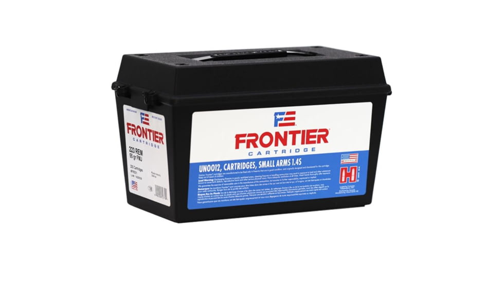 Frontier Cartridge Hornady Frontier Rifle Ammunition .223 Rem 55gr FMJ 1282 fps 200/ct Ammo Can, FR501