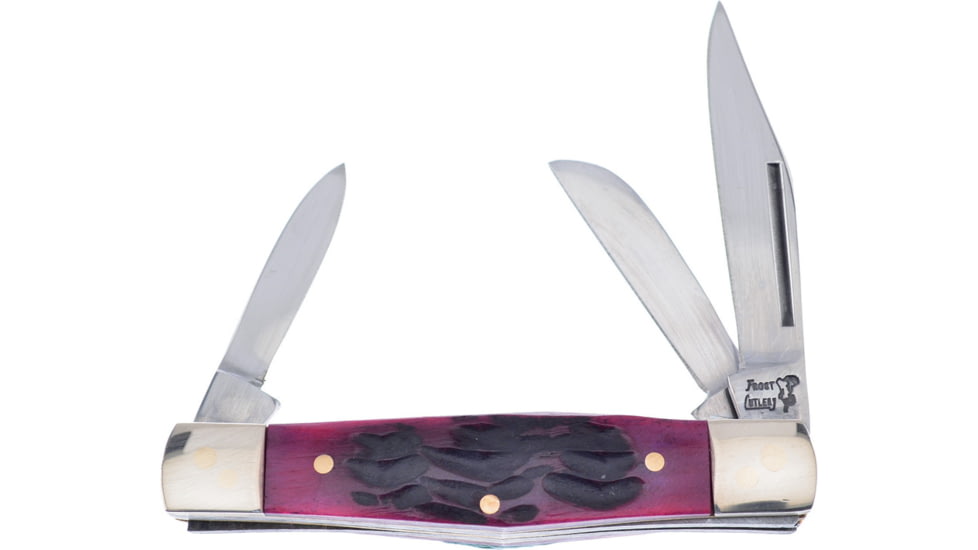 Frost Baby Diamond Back Folding Knife, Red, Red jigged bone handle, 14-632DRWJ