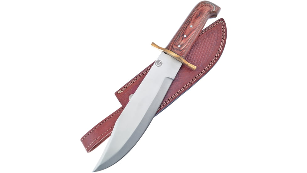 Frost Bowie Chipaway Knife, 9 satin finish stainless blade, Brown pakkawood handle, CW-320BRPW