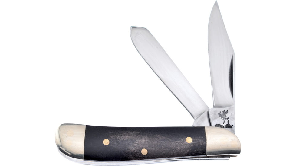 Frost Dog Leg Trapper Whitetail Cutlery Folding Knife, Buffalo horn handle, WT-975CBH