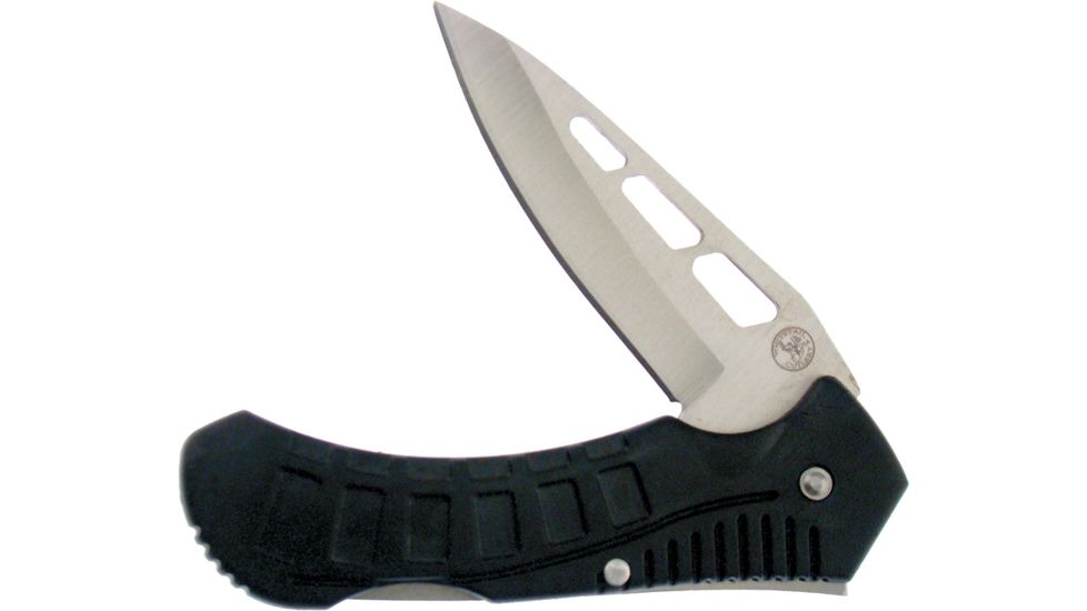 Frost Gentle Tac Lockback Folding Knife,2.5in,Stainless Steel,Standard Edge,Satin,Black,Synthetic Handle FWT176B
