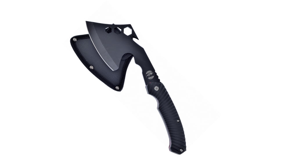 Frost Hatchet, 3.5 black finish stainless axe head with 4.5 cut, Black sculpted ABS handle, OC-37B