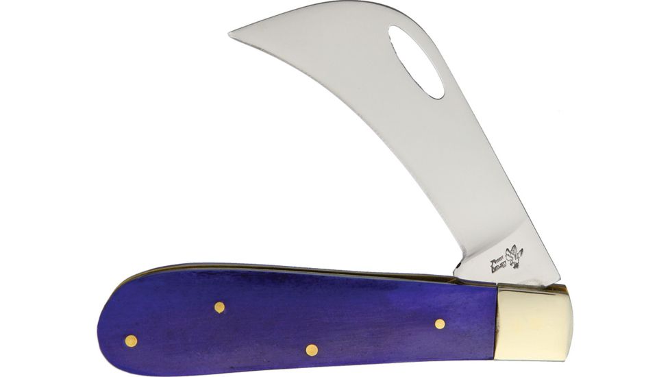 Frost Hawkeye Purple Smooth Bone Folding Knife,3in,Purple,Smooth Bone Handle F14441PSB