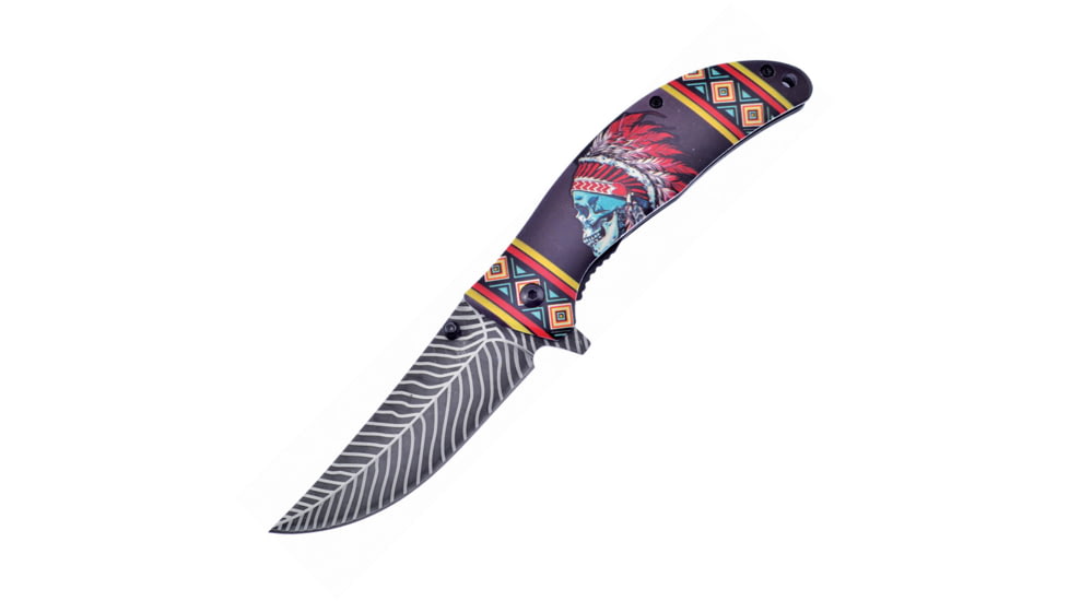 Frost Linerlock A/O Black Folding Knife, 3.5 stainless clip point blade, Black synthetic handle, FC-54B