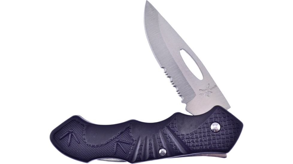 Frost Lockback Tac Assault Folding Knife, Black ABS handle, TA-07T
