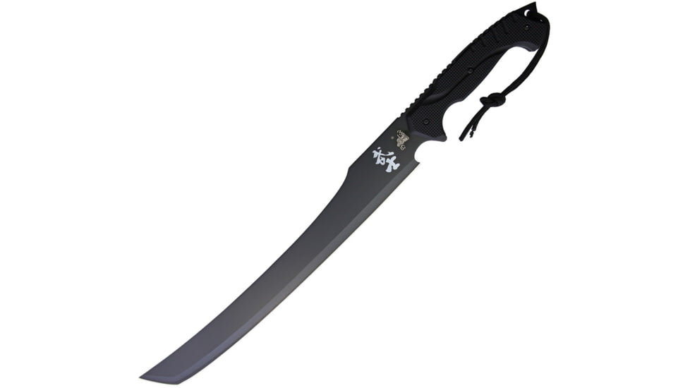 Frost Machete Black Knife, 17 black finish stainless tanto blade, Black ABS handle, SW420B