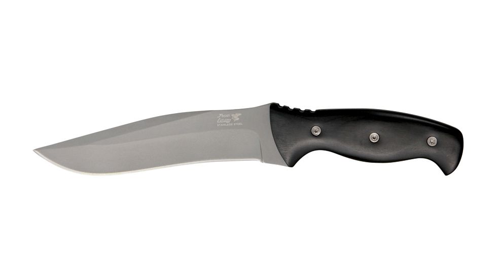 Frost Pit Viper Fixed Blade Knife, 6.75in, Stainless Blade, Black Pakkawood Handle F18322