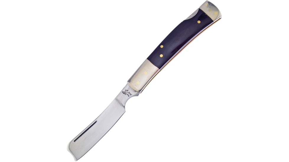 Frost Lockback Razor, 3.88in Closed, Mirror Stainless Razor Blade, Buffalo Horn Handle, 17-150CBH