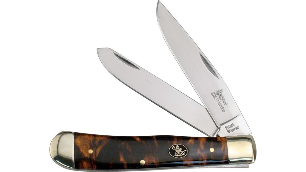 Frost Steel Warrior Trapper Tortoise Folding Knife,Clip and Spey, Handle FSW108ITS