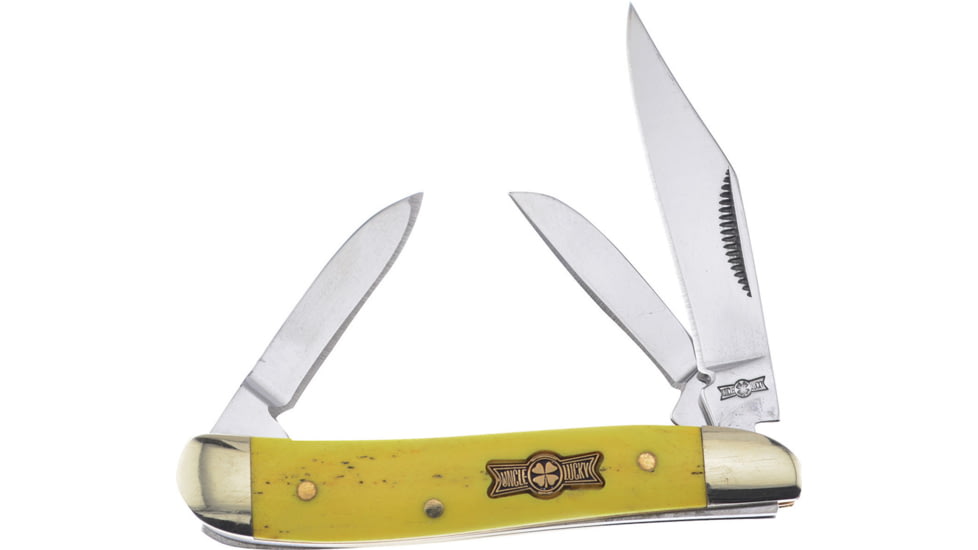 Frost Swayback Uncle Lucky Folding Knife, Banana, Banana smooth bone handle, UL-195BNSB3