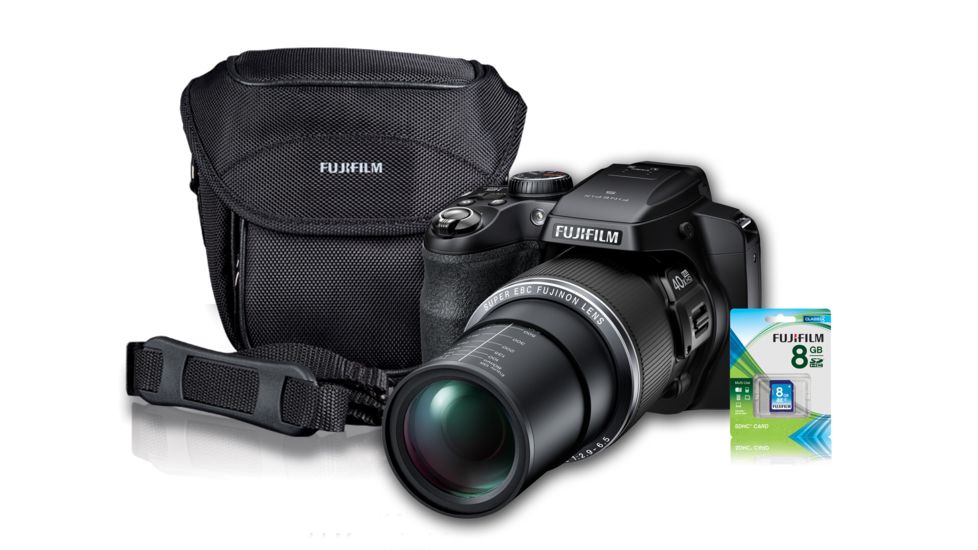 Fujifilm FinePix S8200 Digital Camera Bundle, Black 600012714