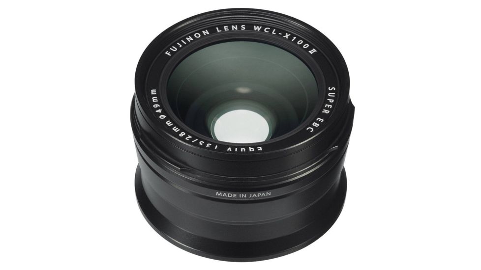 Fujifilm WCL-X100 II Wide Conversion Lens for X100F/X100T/X100S/X100, Black, Small, 16534728