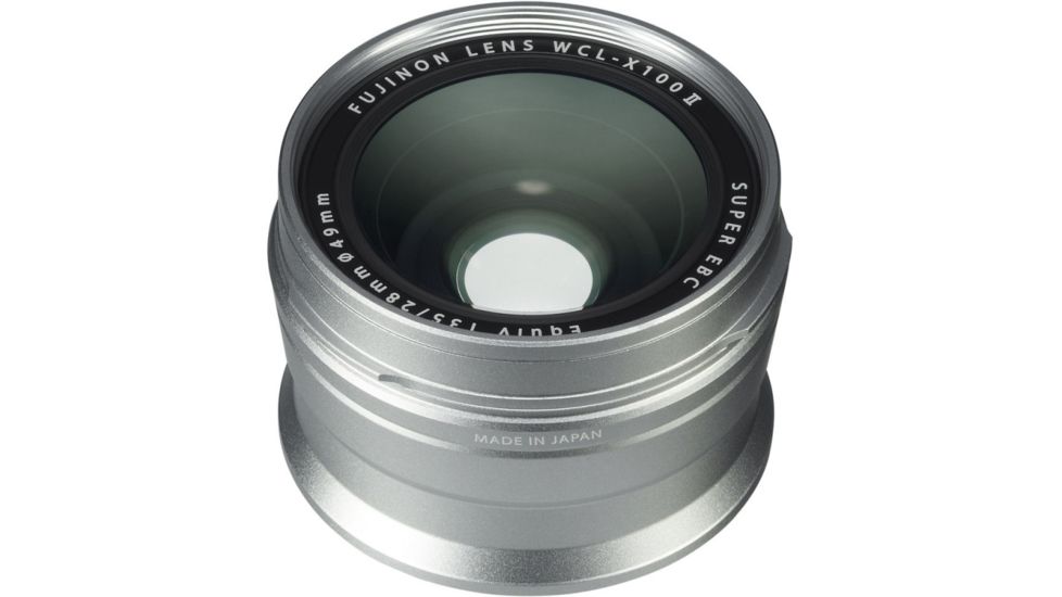 Fujifilm WCL-X100 II Wide Conversion Lens for X100F/X100T/X100S/X100, Silver, Small, 16534716