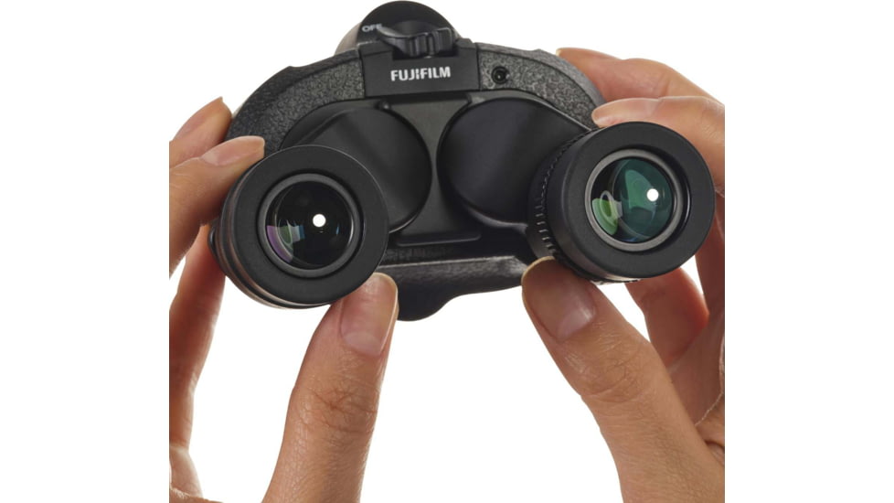 Fujinon Techno-Stabi TS Compact 12x28mm Stabilized Roof Prism Binoculars, Black, 148mm x 109mm x 74mm, 600022986