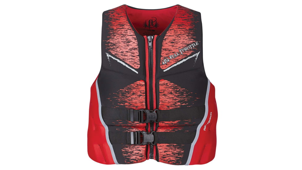 Full Throttle MenS Hinged Rapid-Dry Flex-Back Vest, 32-36 Chest, Red, Small, 142500-100-020-19
