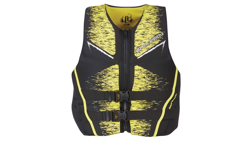 Full Throttle MenS Hinged Rapid-Dry Flex-Back Vest, 36-40 Chest, Yellow, Medium, 142500-300-030-19