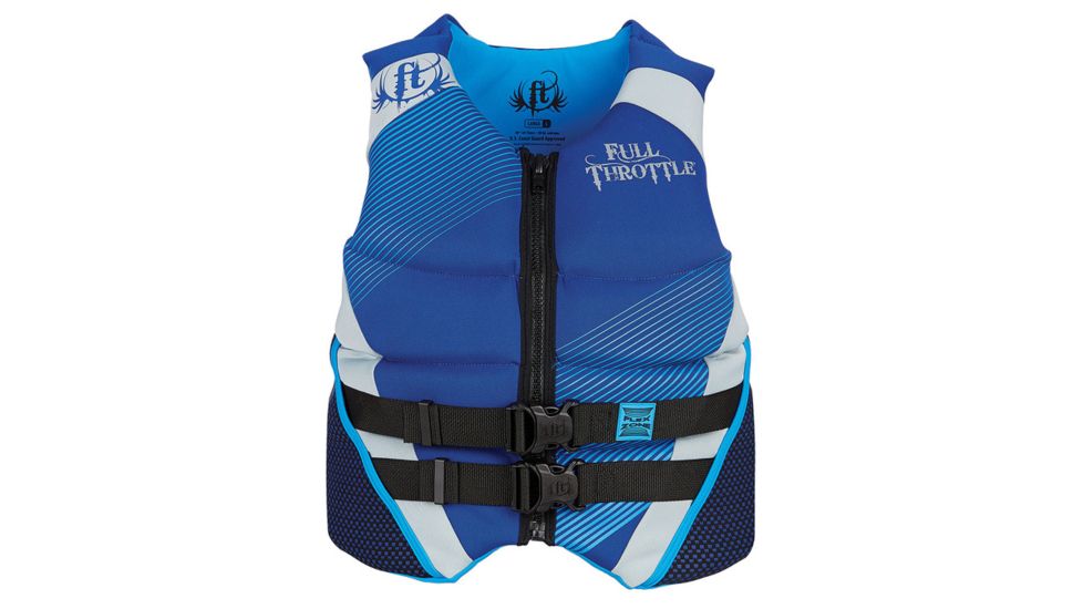 Full Throttle Neoprene Flex-Zone Vest, Blue, Medium, 14240050003015