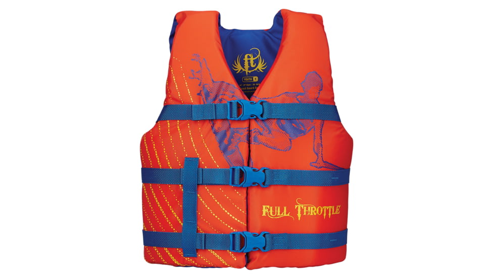Full Throttle Youth Character Vest, Orange, 10420020000215