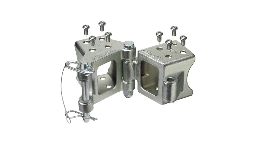 Fulton Bolt-On Hinge Kit 3" x 3" Trailer Beam, Rating 5,000 lbs., 48" Pivot, Z-Max 600 Zinc Finish Fold-Away 45053