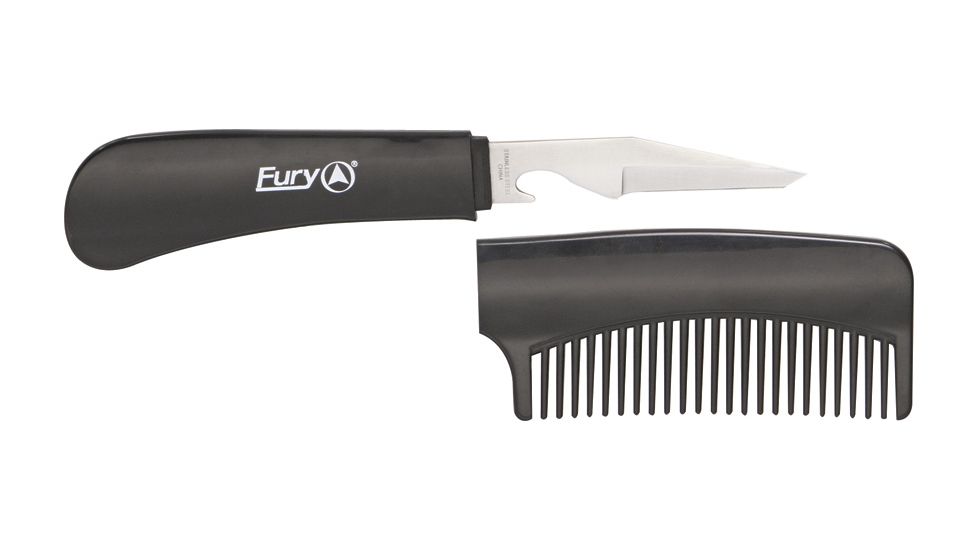 Fury Tactical Comb Fixed Blade Knife, 1.75in, Stainless Tanto, FY16904