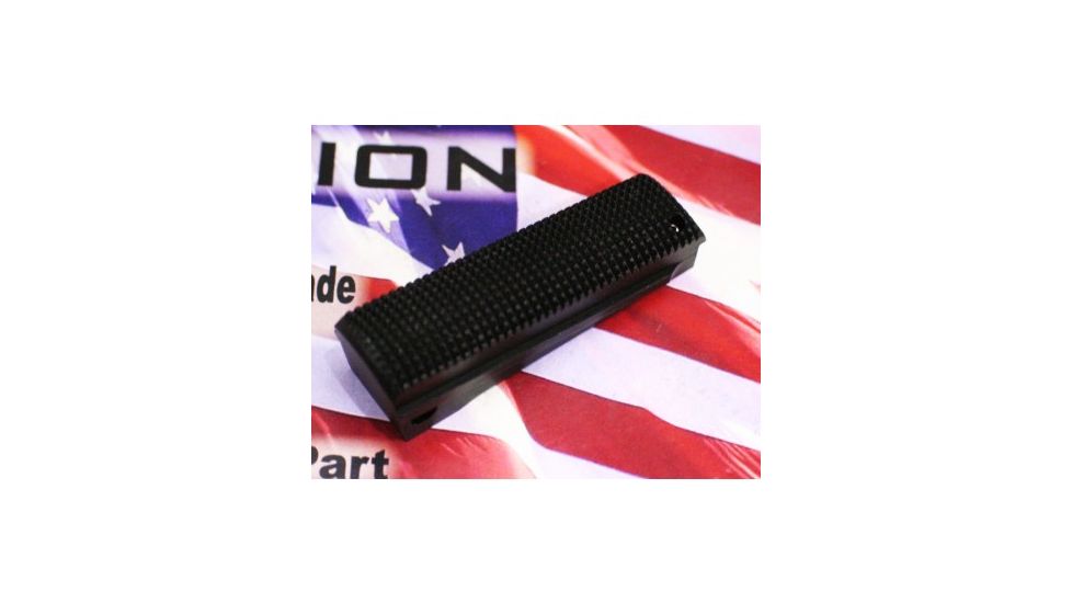 Fusion Firearms 1911 Mainspring Housing Alloy Gov Checkered, Black, 1911-MSH-27-19