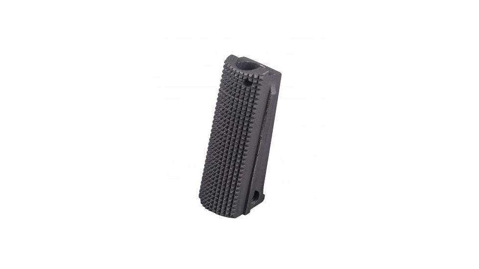 Fusion Firearms 1911 Mainspring Housing Alloy Officer Checkered, Black, 1911-MSH-27-39