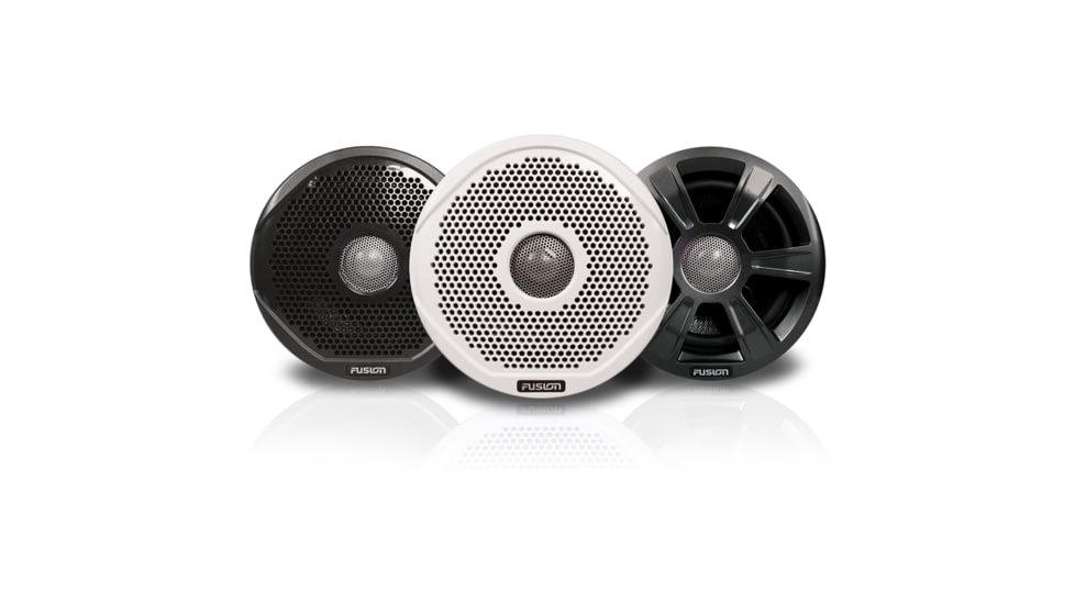 Fusion FR6022 6" Round 2-Way IPX65 Marine Speakers - 200W - Pair w/3 Speaker Grilles Provided 66224
