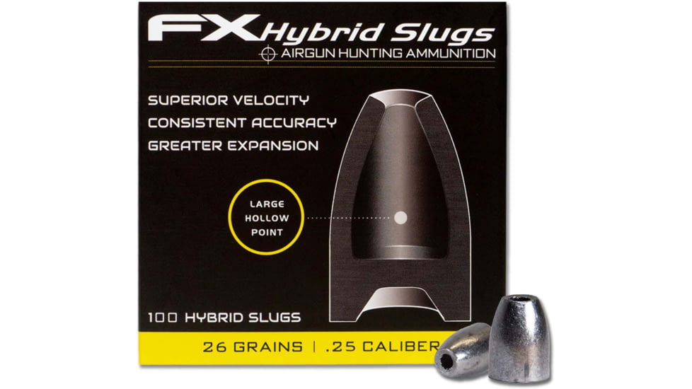 FX Hollow-Point Hybrid Slug, .25 Caliber, 26 Grain, 100 Rounds, FXHS917428