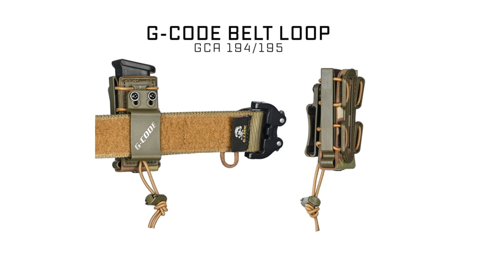 G-Code Pistol Soft Shell Scorpion Tall Mag Carrier w/ Belt Loop, Ambidextrious, OD Green Frame/OD Green Shell, Tall, SS-P1-LOOP-GNGN