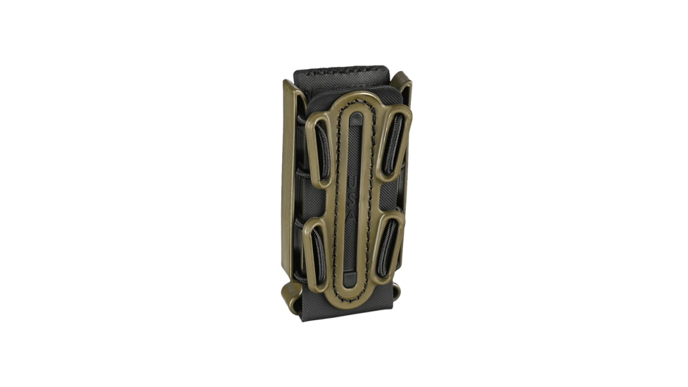 G-Code Pistol Soft Shell Scorpion Tall Mag Carrier w/ P1/P2/P3 Molle and Belt Mounts, Ambidextrious, OD Green Frame/Black Shell, Tall, SS-P1-123-GNBK