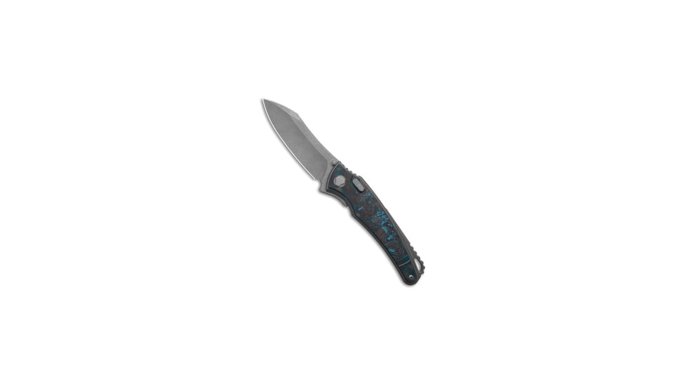 G&amp;G Hawk G&amp;G Hawk Custom Talon Flipper Knife Carbon Fiber- Arctic Storm, Black/Blue, M390, adult, BHQ-223896