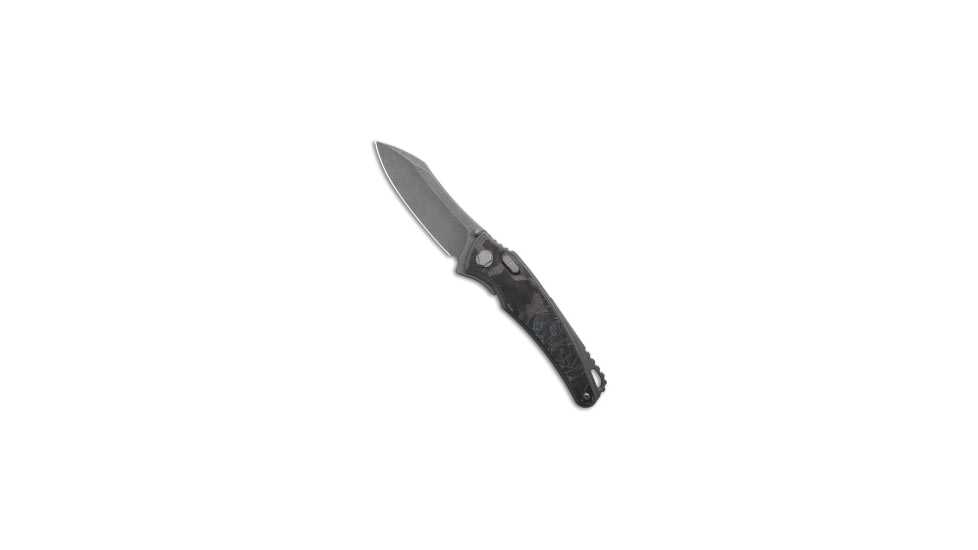 G&amp;G Hawk G&amp;G Hawk Custom Talon Flipper Knife Carbon Fiber- Gulf, Black/Blue, Bohler M390, adult, BHQ-235786
