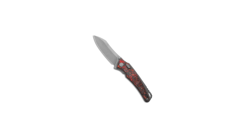 G&amp;G Hawk G&amp;G Hawk Custom Talon Flipper Knife Carbon Fiber- Lava, Black/Red, Bohler M390, adult, BHQ-228734