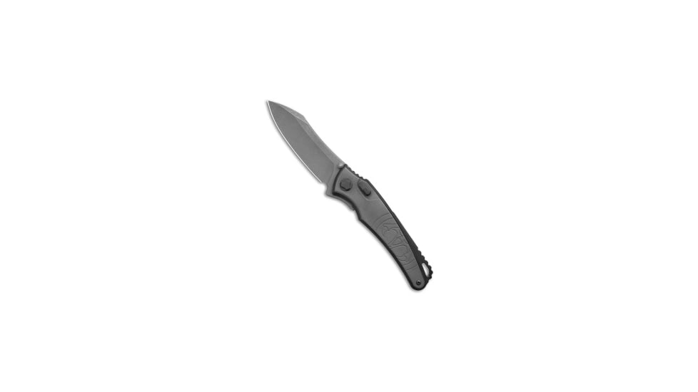 G&amp;G Hawk G&amp;G Hawk Custom Talon Flipper Knife Gray Tumbled Ti/Black DLC 3.5" SW, Gray/Black, Bohler M390, adult, BHQ-236791