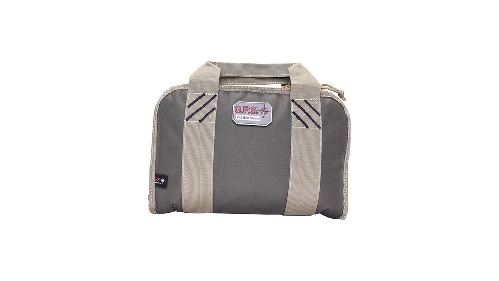 GPS Double Pistol Case, 13in, Nylon, Rifle Green Khaki, GPS-1308PCRK