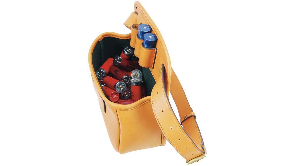 GPS Leather Shell Pouch Smooth Leather w/ Belt holds 75 shells GPS-L860-1