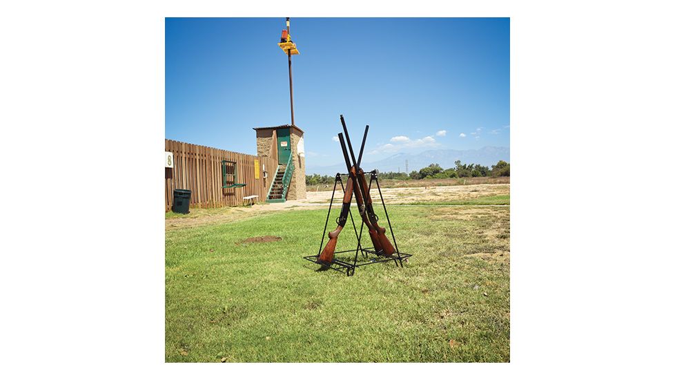 GPS Portable Metal Camp Gun Stand, Rubber Top Rail, 9-Gun Capacity, Gray, GPS-3524MCS