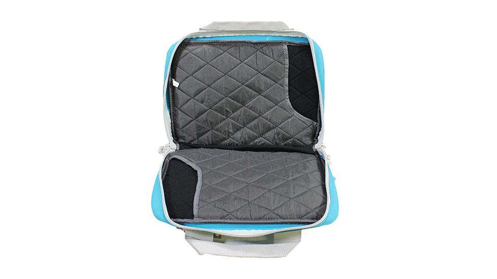 GPS Quad Pistol Range Bag w/Mag Storage/Dump Cups, Robin Egg Blue, GPS-1310PCRB