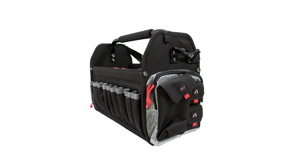 GPS Range Tote Bag for 2 Handguns, 9 Pistol Mags, 6 AR Mags, Black, GPS-1708RTB