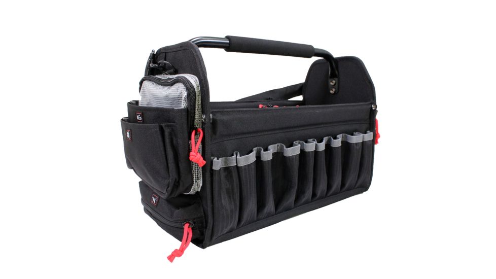 GPS Range Tote Bag for 2 Handguns, 9 Pistol Mags, 6 AR Mags, Black, GPS-1708RTB