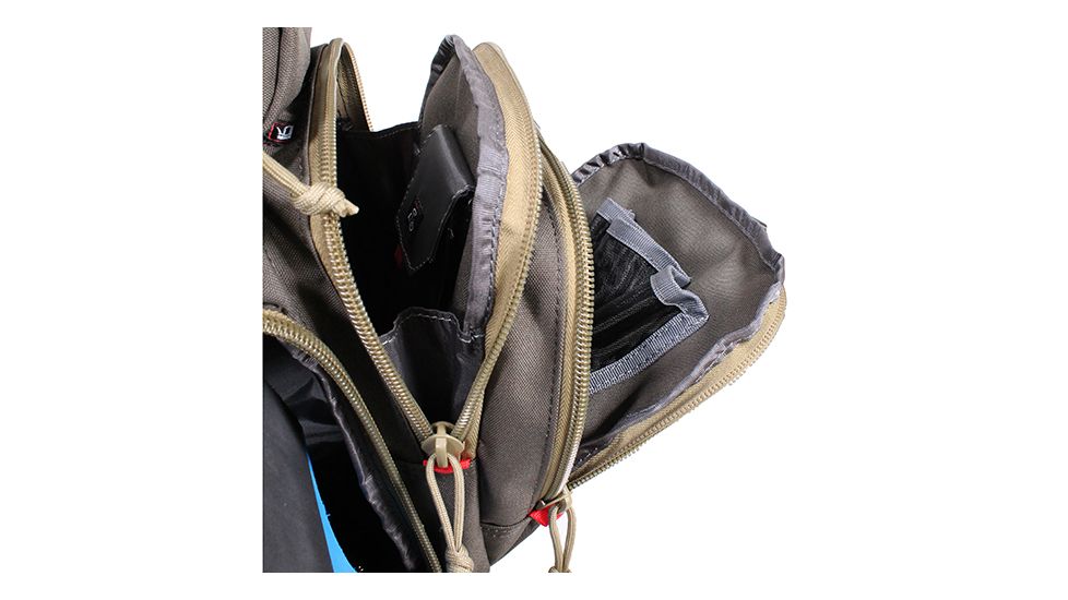 GPS Rolling Handgunner Range Backpack w/4 Handgun Cradle, Rifle Green/Khaki, GPS-1711ROBPRK