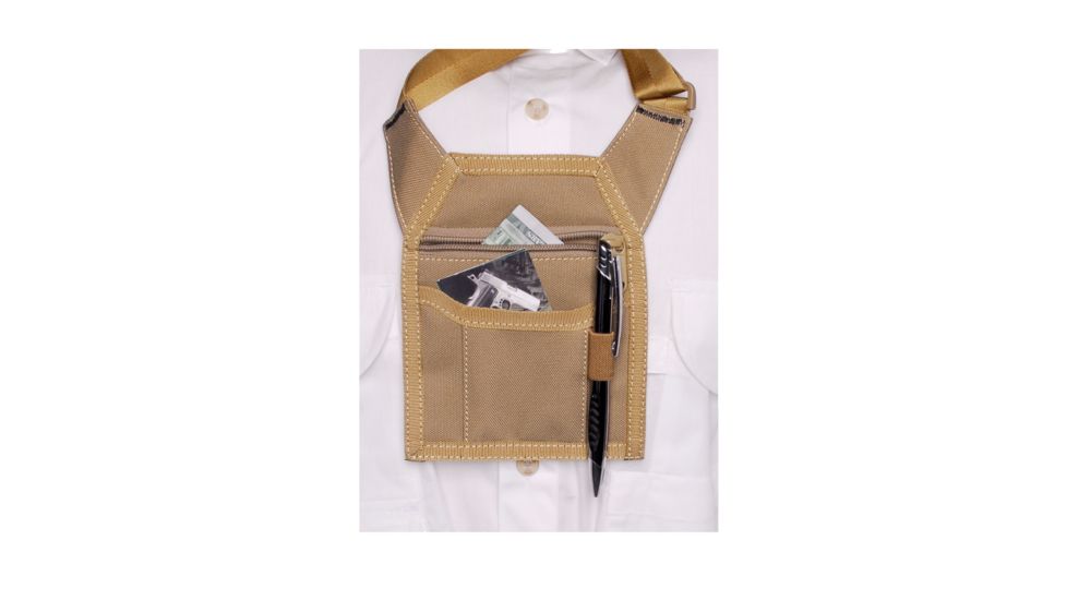 GPS Tactical Credential Holder w/Lanyard &amp; Zip back pocket, Tan, GPS-T655CHT