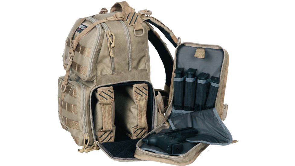 GPS Tactical Range Backpack, Tan GPS-T1612BPT