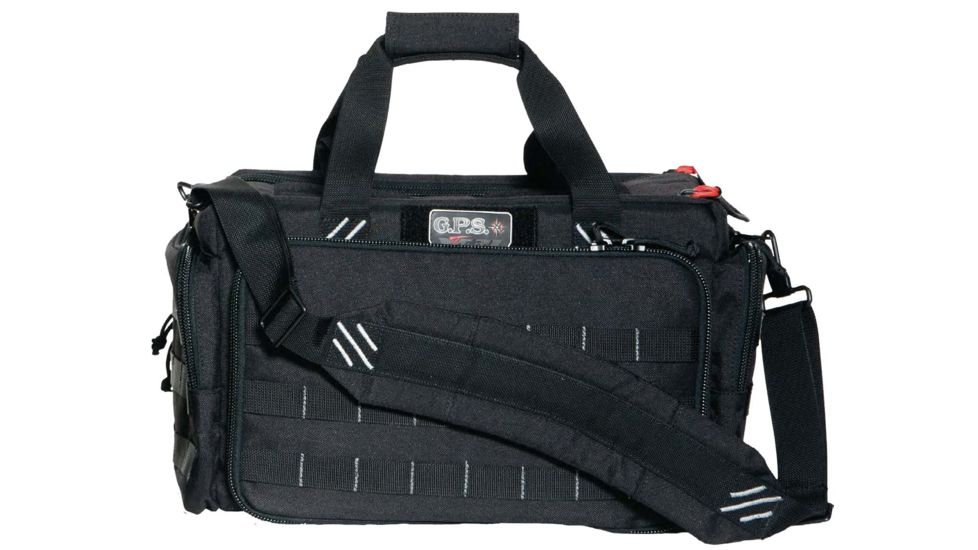 GPS Tactical Range Bag - w/Internal Foam Cradle, Holds 5 handguns, Black, GPS-T1714LRB