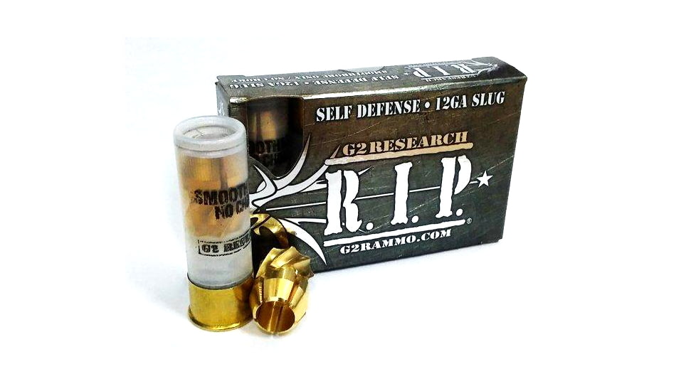 G2 Research Ammunitions R.I.P. Shotshells 12 Ga 2-3/4in 1430 fps Fragmenting Slug 5/ct, G00627