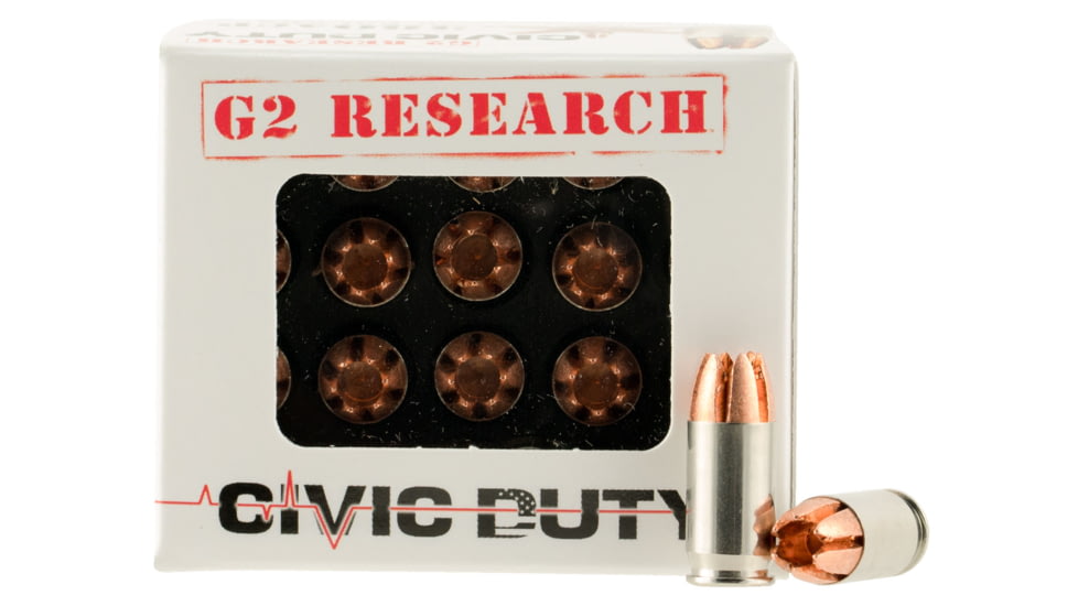 G2 Research CIVIC 380 Civic Duty 380 ACP 64 Gr Copper Expansion Projectile 20 B