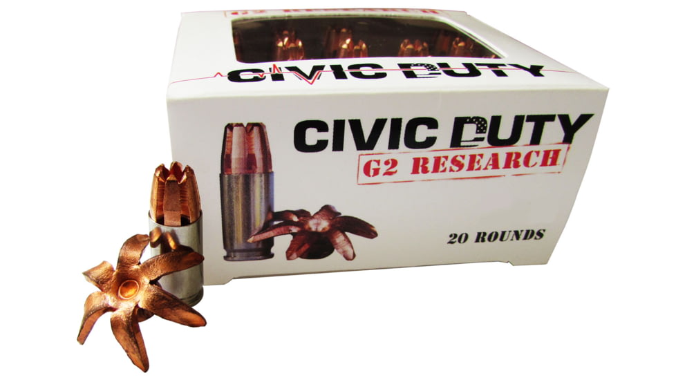 G2 Research CIVIC 45 ACP Civic Duty 45 ACP 164 Gr Copper Expansion Projectile 2