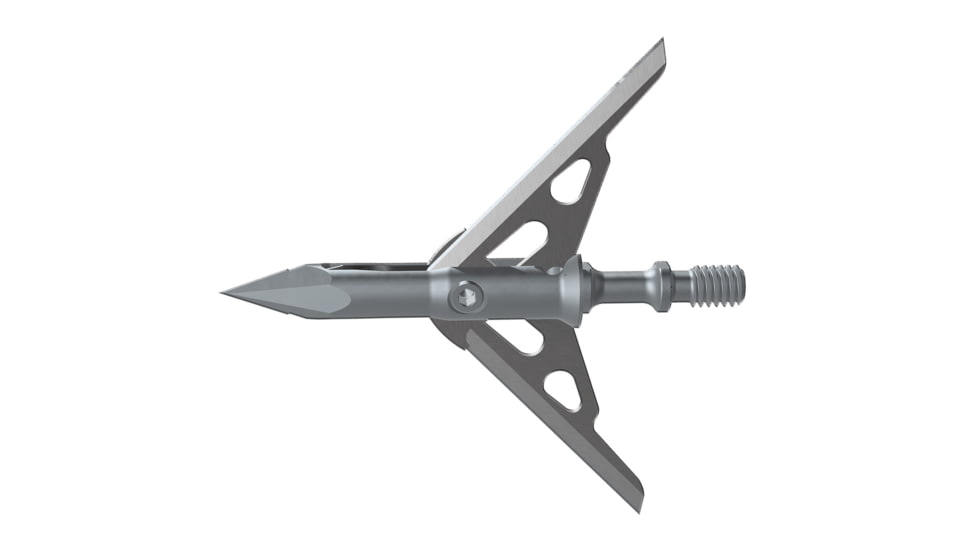 G5 Outdoors 2-Blade Expandable 100 Grain Ironhawk Broadhead, 2in Cut, 3 Pack, Grey, 740